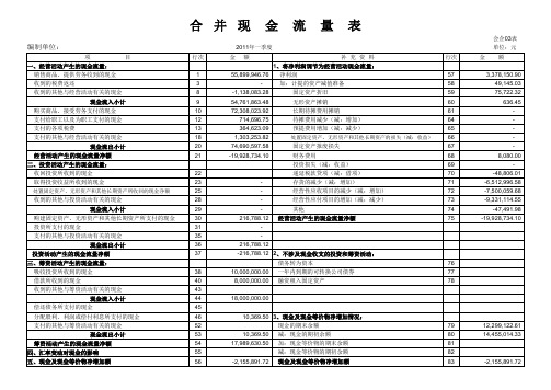 现金流量表-精准(实用表格模板)