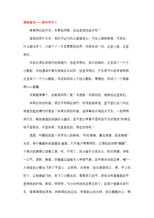 介绍苏州的作文400字