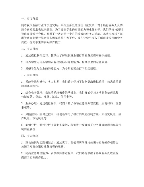 智盛模拟软件实习报告