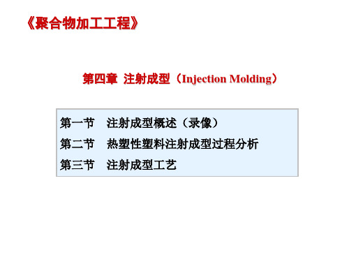 热塑性塑料注射成型过程分析