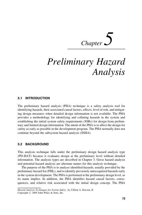 《风险评价技术及方法》 5._Preliminary_Hazard_Analysis