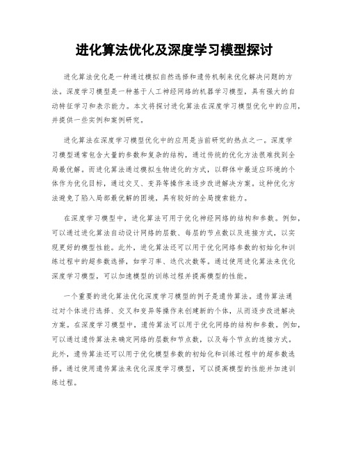 进化算法优化及深度学习模型探讨