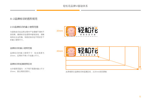 轻松花VI体系-品牌标识最小使用范围