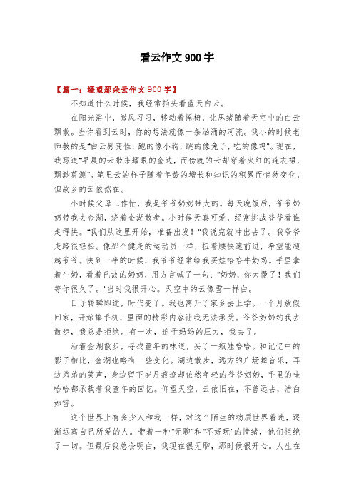 看云作文900字