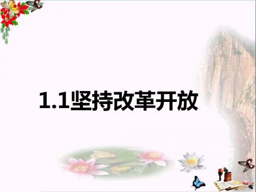 人教版道德与法治九年级上册1.1 坚持改革开放课件 (共42张PPT)