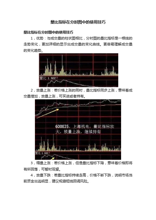 量比指标在分时图中的使用技巧