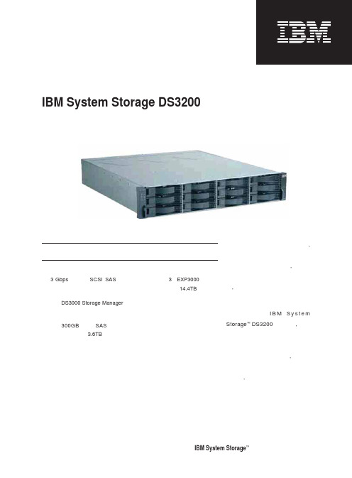 IBM System Storage DS3200 说明书