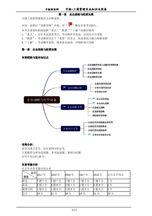 中级经济师工商第一章讲义