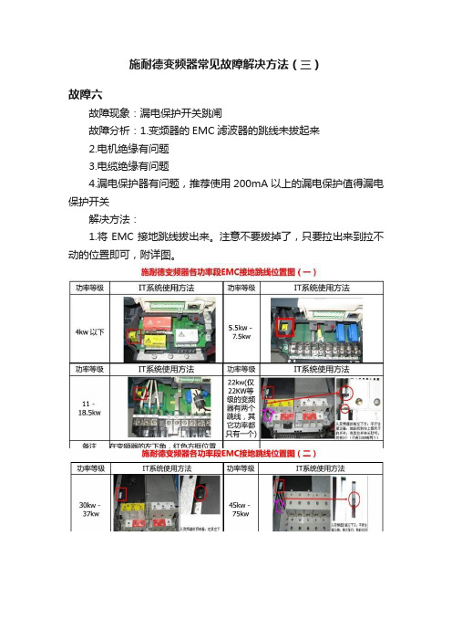 施耐德变频器常见故障解决方法（三）