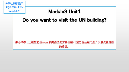 六年级英语上册课件  Do you want to visit the UN building(1)