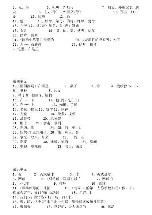 (七、八)英语单词