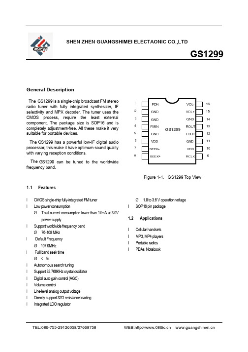 GS1299 datasheet