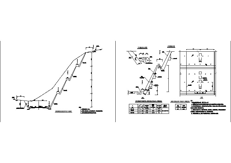 高填深挖路基防护设计图(护面墙防护) CAD