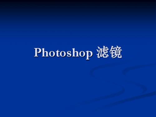 Photoshop 滤镜