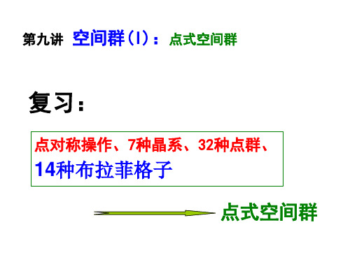 第十三讲—空间群(5)