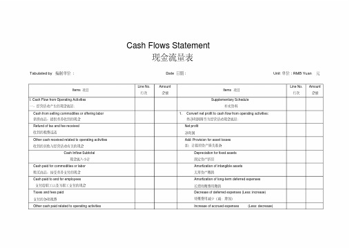 现金流量表_模板(中英对照)