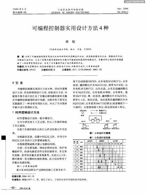 可编程控制器实用设计方法4种