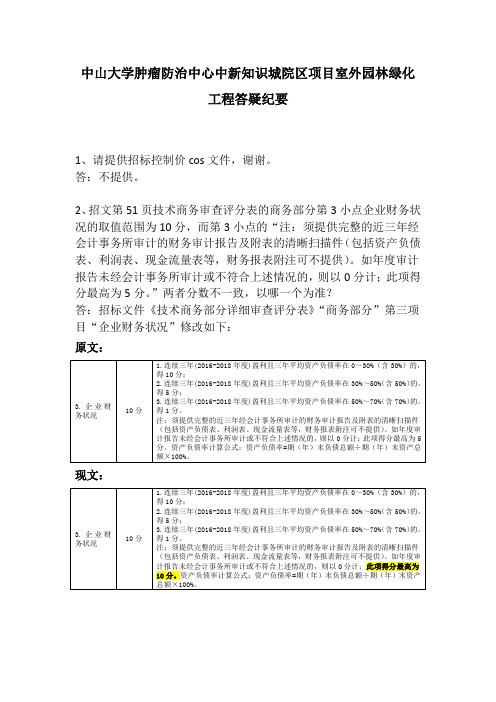 中山大学肿瘤防治中心中新知识城院区项目室外园林绿化工程