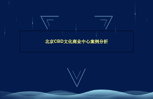 北京CBD文化商业中心案例分析