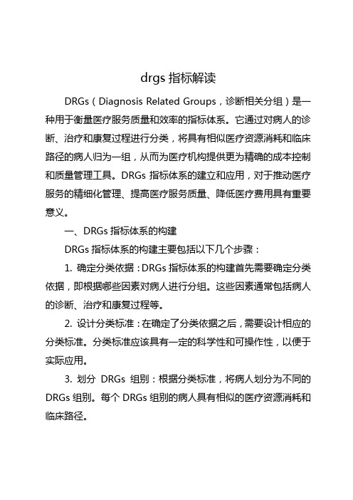 drgs指标解读