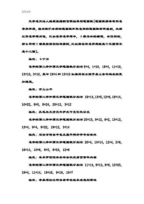 姓氏起名最佳组合名字五行属性