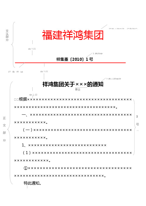 发文格式模版及说明