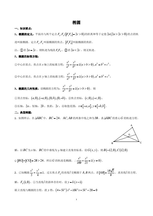 椭圆含答案