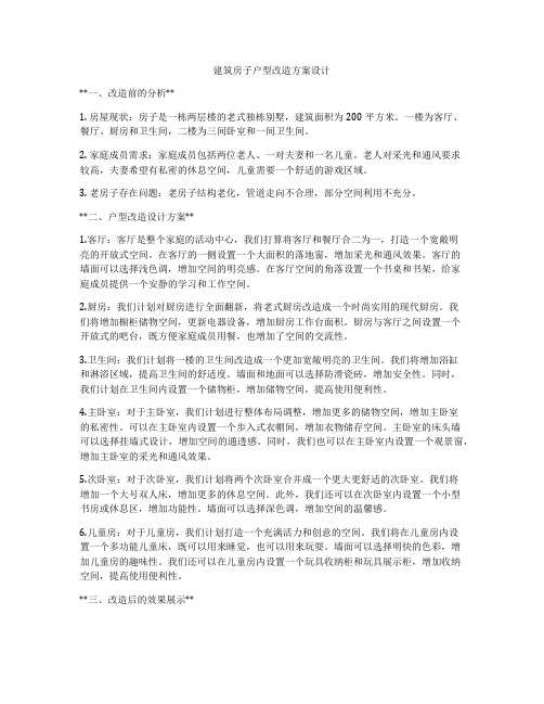 如何做建筑房子户型改造方案设计