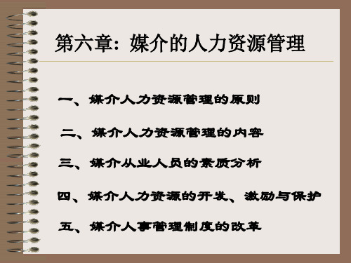 第六章媒介的人力资源管理