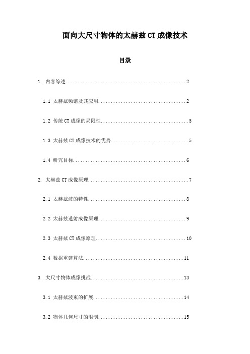 面向大尺寸物体的太赫兹CT成像技术