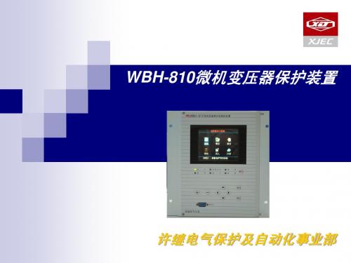 WBH-810原理整定讲稿