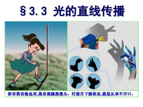 【最新】苏科版八年级物理上册 3.3光的直线传播 课件 (共32张PPT)