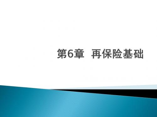 保险学原理与实务 第6章  再保险基础