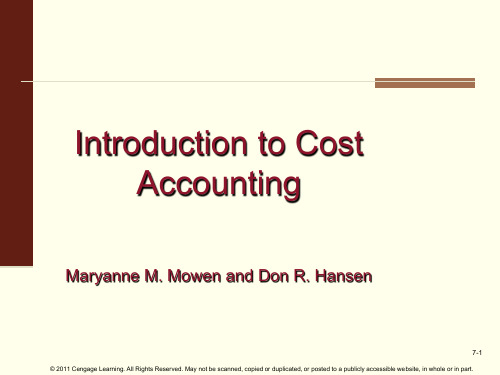 cost accounting hmcost1e_ppt_ch07