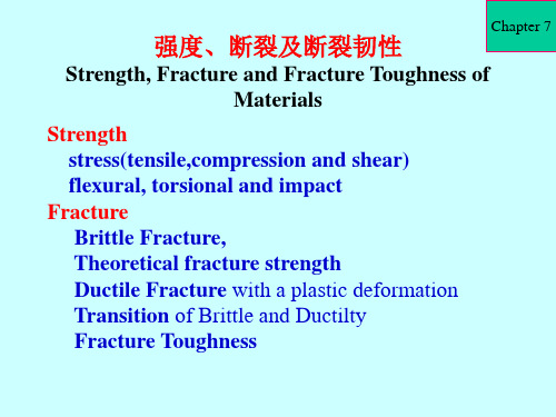 工程材料强度、断裂及断裂韧性