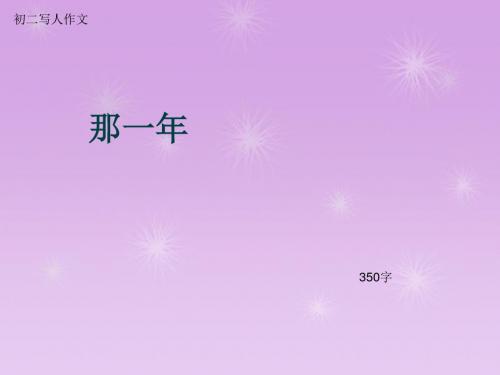 初二写人作文《那一年》350字(总8页PPT)