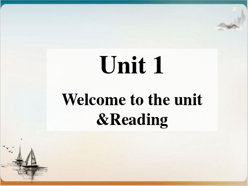人教英语选修UnitReading10公开课-PPT