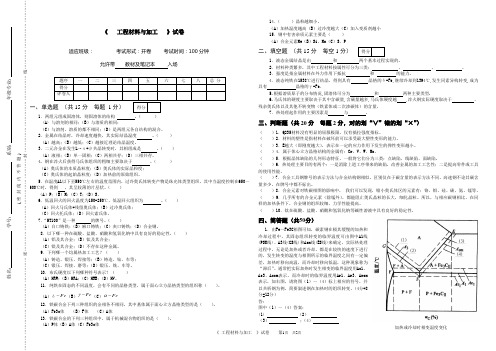 工程材料与加工试卷-A-A3