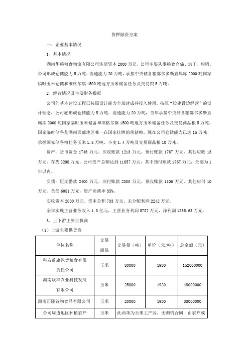 货押融资方案