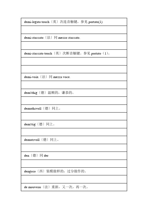 音乐表演专业技术词汇对照表_B-21