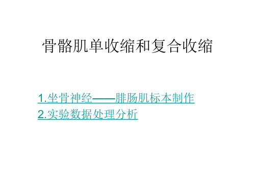 骨骼肌单收缩和复合收缩