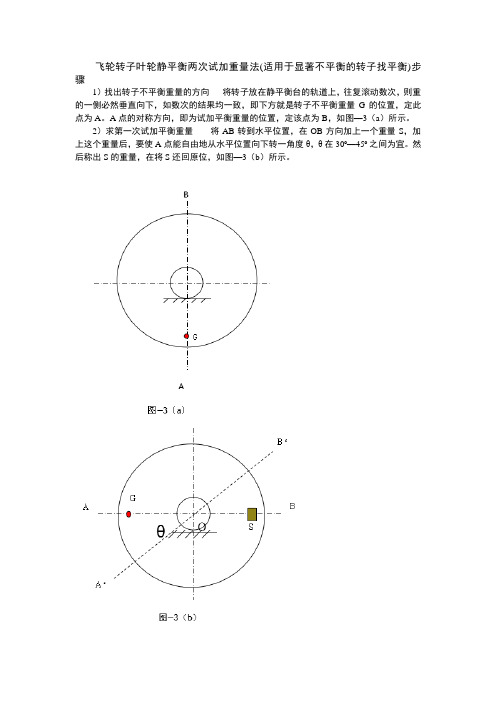 飞轮转子叶轮静平衡两次试加重量法