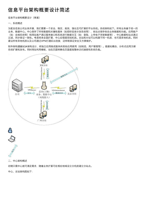 信息平台架构概要设计简述