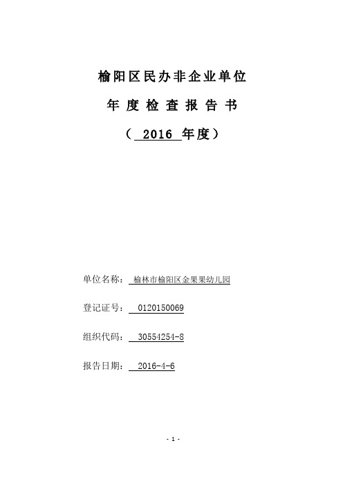 民办非企业单位年审报告【范本模板】