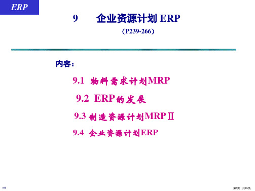 MRP与MRPII(共45张PPT)