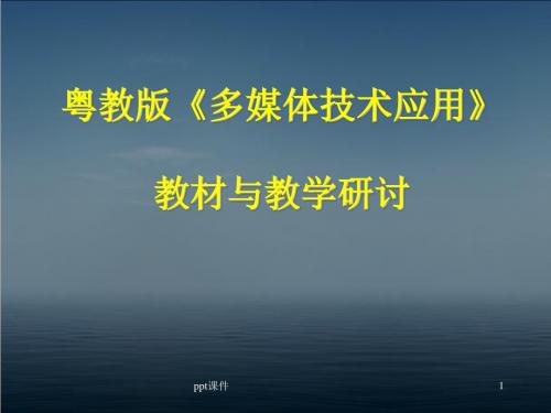 多媒体技术应用模块介绍  ppt课件