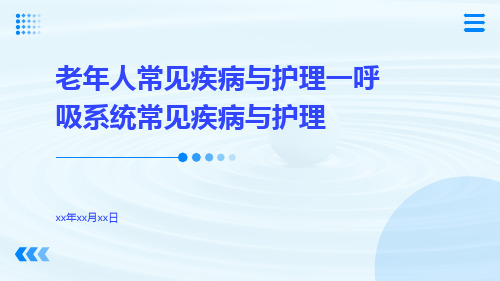 老年人常见疾病与护理一呼吸系统常见疾病与护理