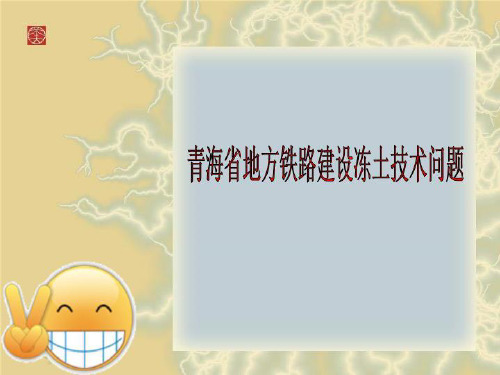 青海省地方铁路建设冻土技术问题