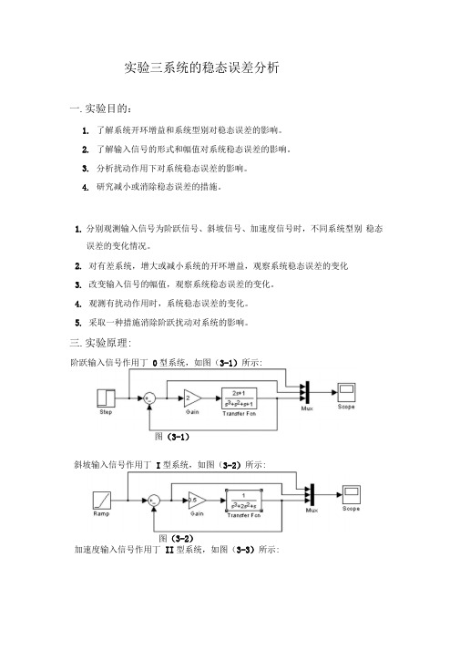 系统的稳态误差分析