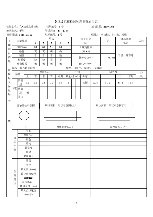 探坑表格汇总